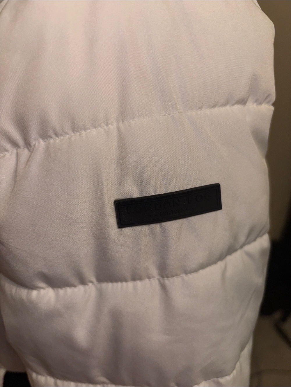 London Fog White Quilted Hooded Belted Puffer Coat - Picture 3 of 7